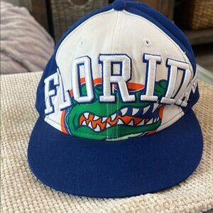 New Era Blue and White Florida Gaters Fitted Hat size 7 1/8th